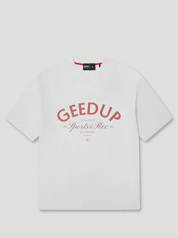 Sports & Rec. T-Shirt White/Burgundy